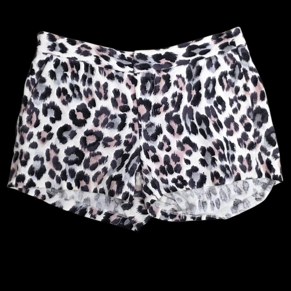 Joie Linen Animal Print Short Shorts